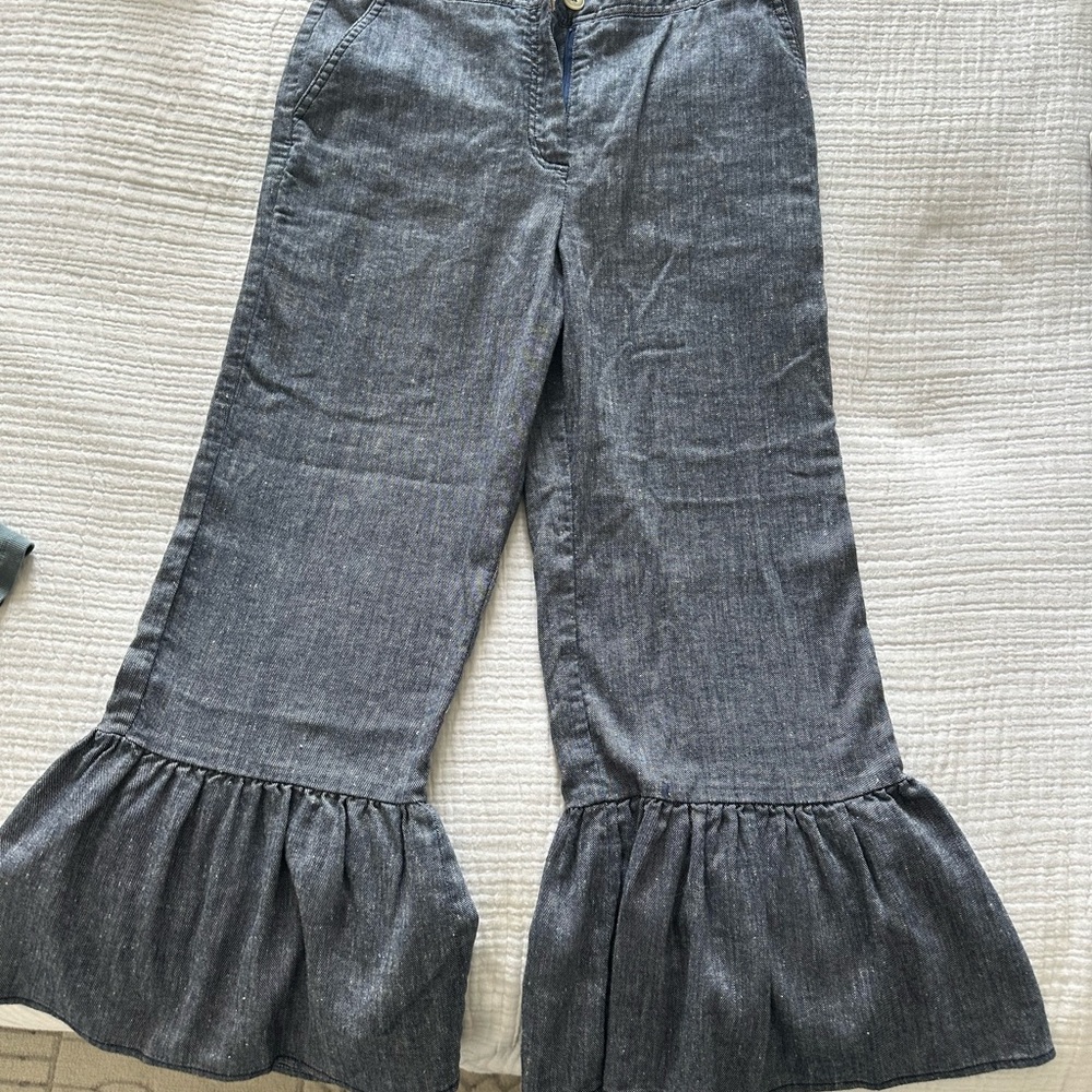 Flared scalloped denim Anthologie